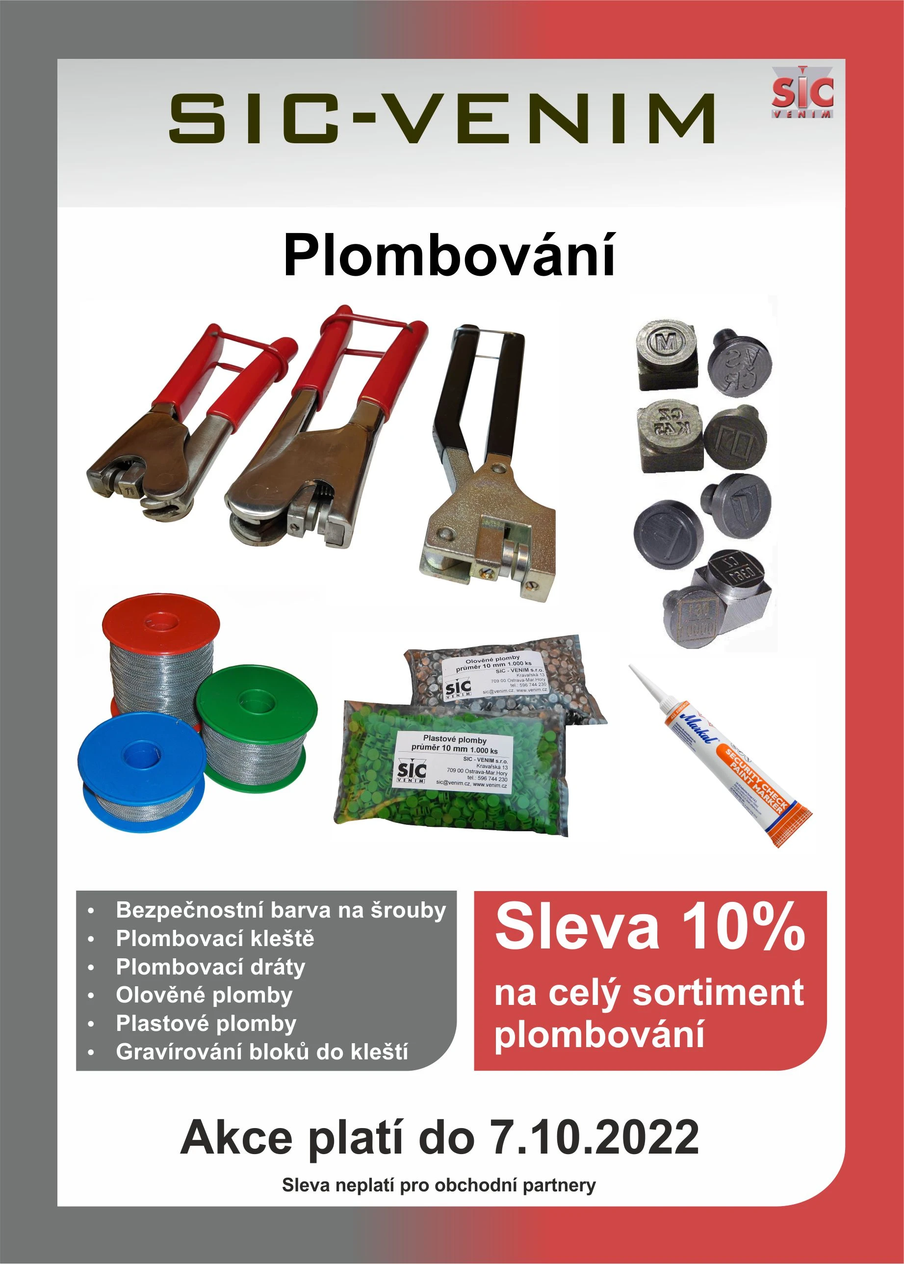 AKCE: V&scaron;e pro plombov&aacute;n&iacute;